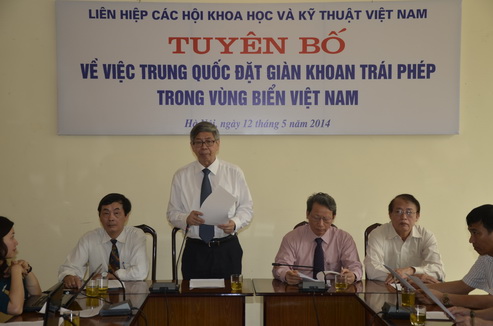 Tuyên bố của Liên hiệp các hội Khoa học và Kỹ thuật Việt Nam v/v Trung Quốc đặt giàn khoan trái phép trong vùng biển Việt Nam